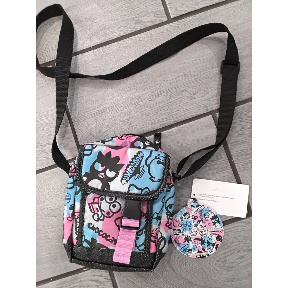 Sanrio Hello Kitty Friends Crossbody Bag Blue Pink All Over Print Mini Messenger